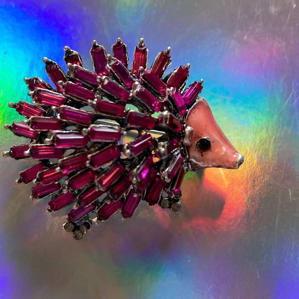 🚨 CLEARANCE Purple Hedgehog Brooch/ pendant